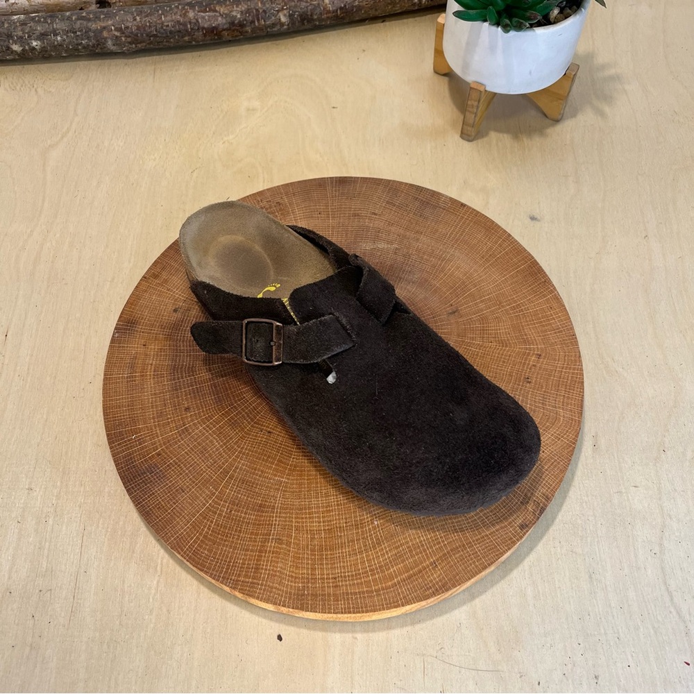 *Birkenstock | SINGLE RIGHT Boston Clogs in Brown Suede Size 40/9 Narrow - Picture 6 of 11